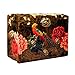 Produktbild Cxjff Schmuckschatulle Perlmuttvögel und Pfingstrose Blumendesign Lackiertes Holz Rot Verspiegelter Schmuck Schmuckstück Andenken Schatz Geschenkschatulle Etui Brust Organizer Frau