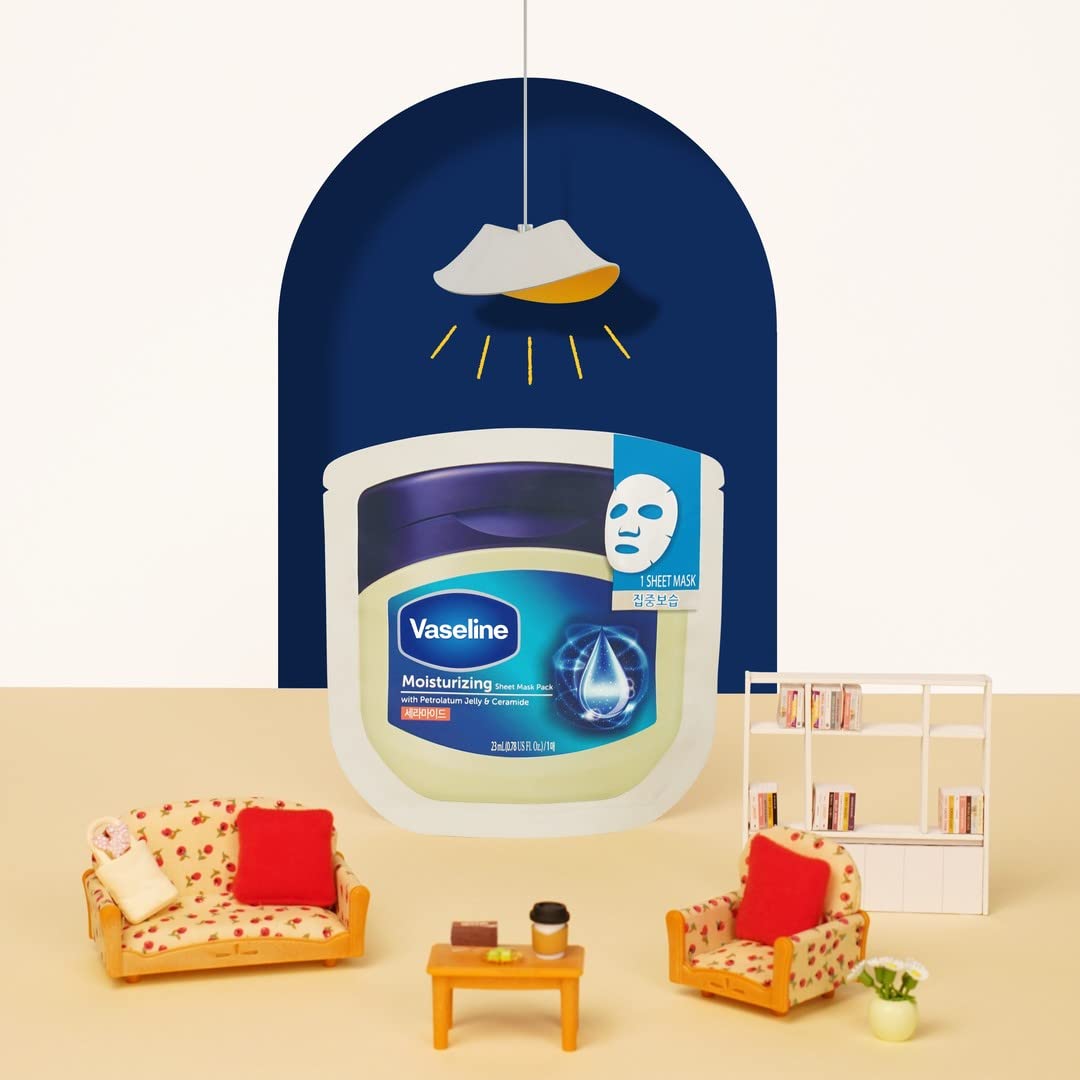 Vaseline シートマスクパック 10枚 ブルー シートパック 韓国 (保湿…