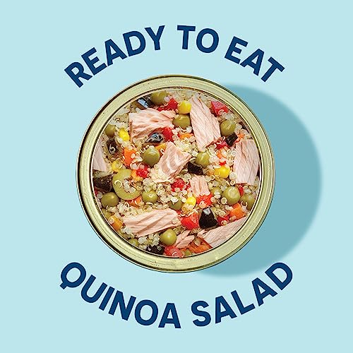 Image of Wild Planet Ready-To-Eat Wild Tuna Quinoa Salad, 5.6 Ounce Can, Pack of 12 | Tuna Pasta with Organic Red Peppers, Tomatoes & Green Olives. Non-GMO, Gluten Free, Kosher, Dairy Free