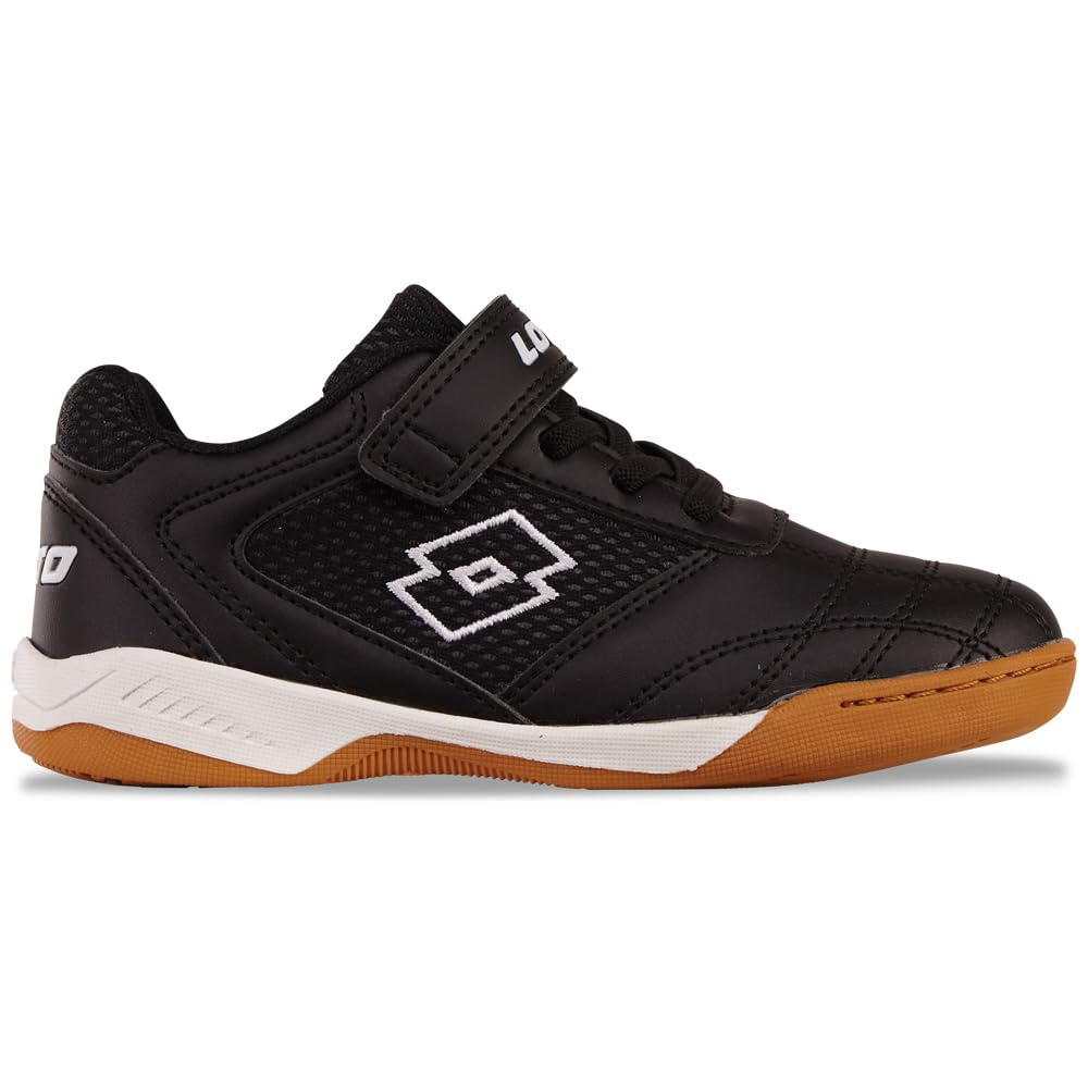 LOTTO Whizzer K SneakersUnisex Children, Black White, 39 EU