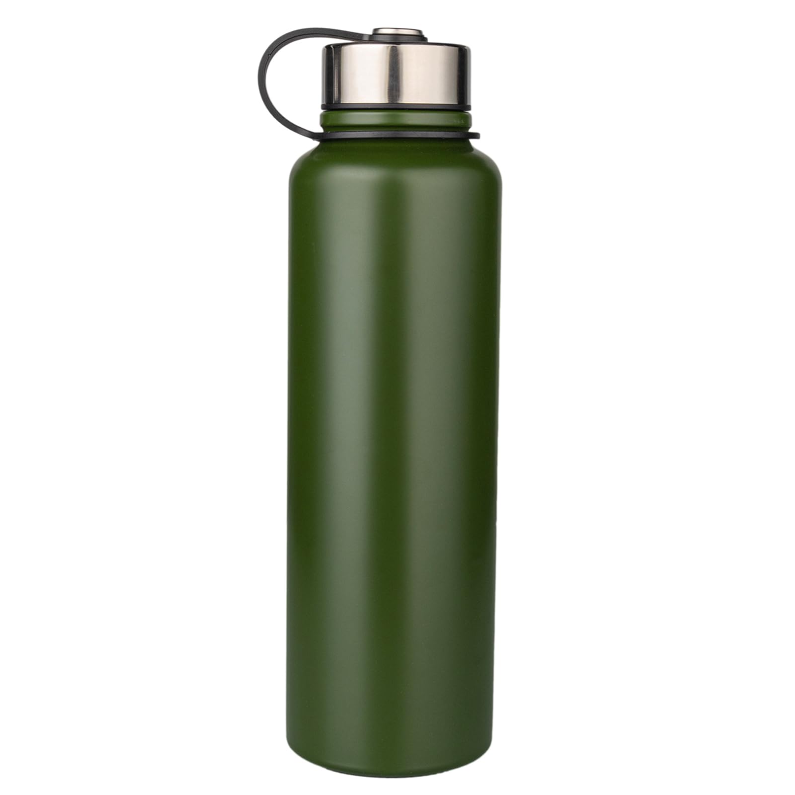 YYW - Botella térmica de acero inoxidable de 1,5 litros, aislada al vacío, termo, a prueba de fugas, deportiva, doble pared, termo para deporte, Unisex adulto, verde, 1.5 L ( 13x3.5 Zoll )