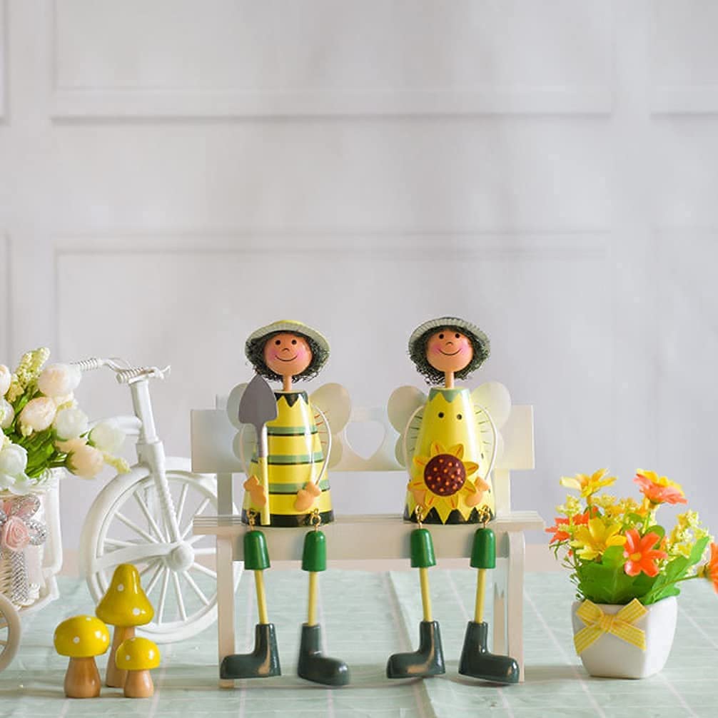 Amazon | 4個家族木製人形アメリカのカントリースタイルの木製リビング