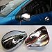 Paire de Calottes de Rétroviseur Garniture Couverture Coques De Rétroviseurs Chromé Autocollante Pour Citroen C2 Picasso 206 207