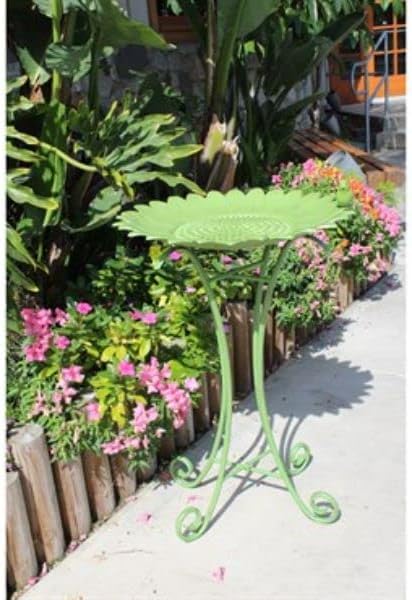 212 Main Sunflower Birdbath Aged Blue