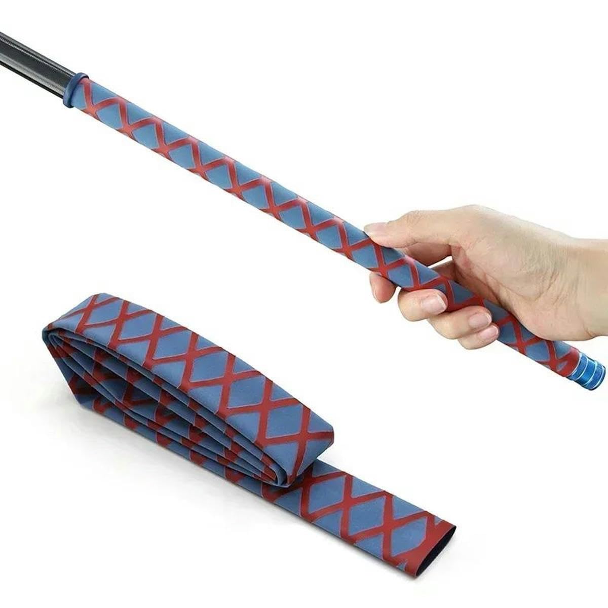 m/pcs tube thermorétractable antidérapant double couleurs 20/22/25/30/35 mm isolation protéger imperméable anti-dérapant canne à pêche Wrap-bleu-rouge-30 mm-1 M x 1 pièces
