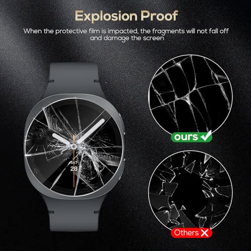 Verre trempé Samsung Galaxy Watch 8 40mm Lot de 3+2 films