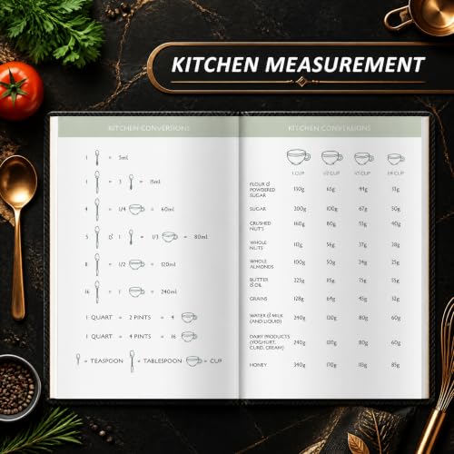 BIROYAL Tus propias recetas: Bloc de notas de cocina A5 en español 5