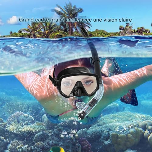 Set de buceo y snorkel de silicona para vacaciones familiares y deportes acuaticos 2
