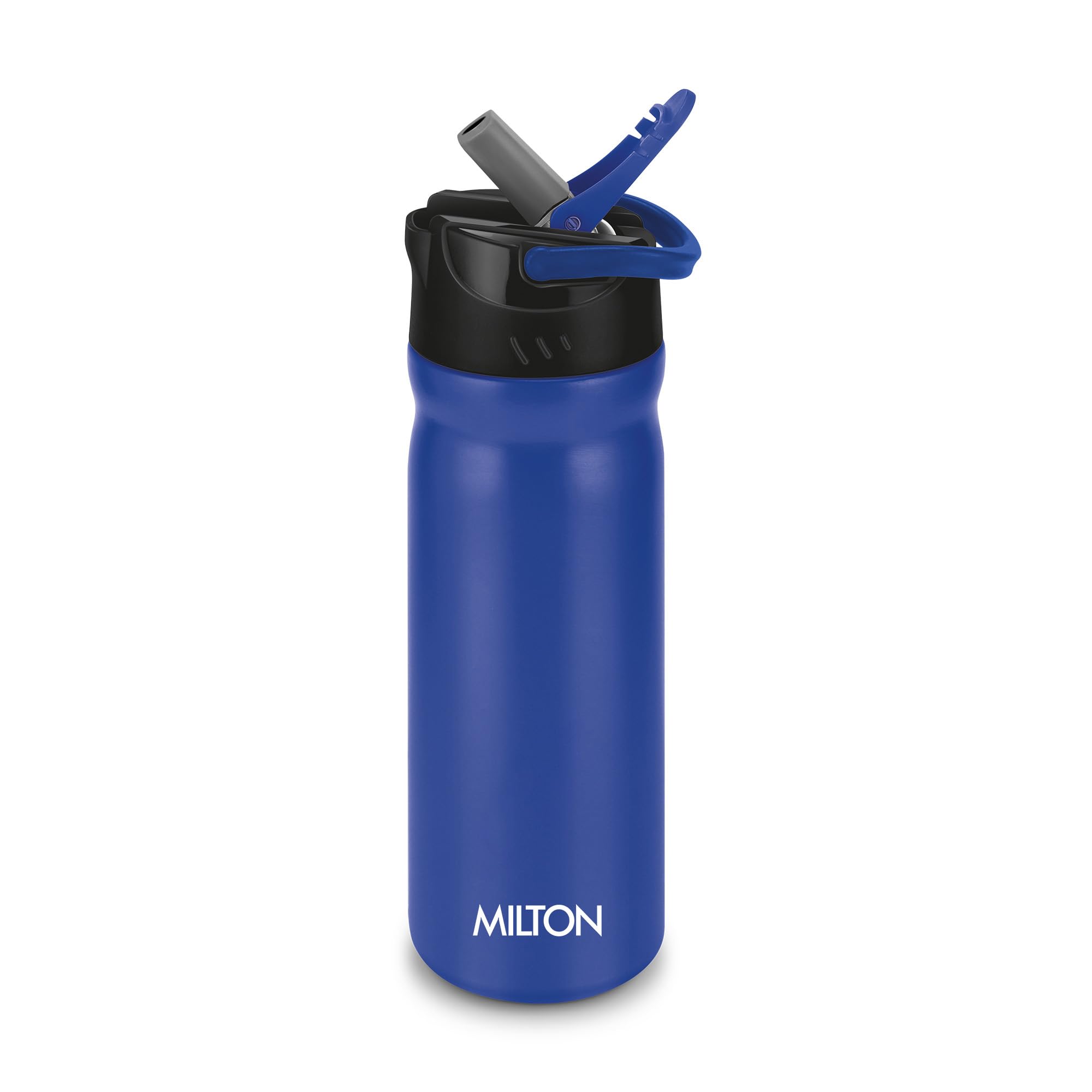 MILTON Max 600 Stainless Steel Sipper Water Bottle 500 ml, Single Walled, ISI Certified I Leak Proof Lid, Rust Proof I for School, Office, Gym I Royal Blue