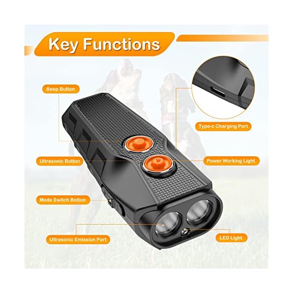 NOUGAT-Dog-Barking-Control-Devices-Anti-Barking-Device-with-3-Training-Deterrent-Modes-Barking-Control-25FT-Ultrasonic-Dog-Bark-Deterrent-Rechargeable-Dog-Training-Behavior-Aids-with-LED NOUGAT Dog Barking Control Devices: Effective Anti-Barking Solutions
