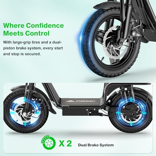 Electric Scooter Adults, 1300W Peak Motor, Electric Scooter
