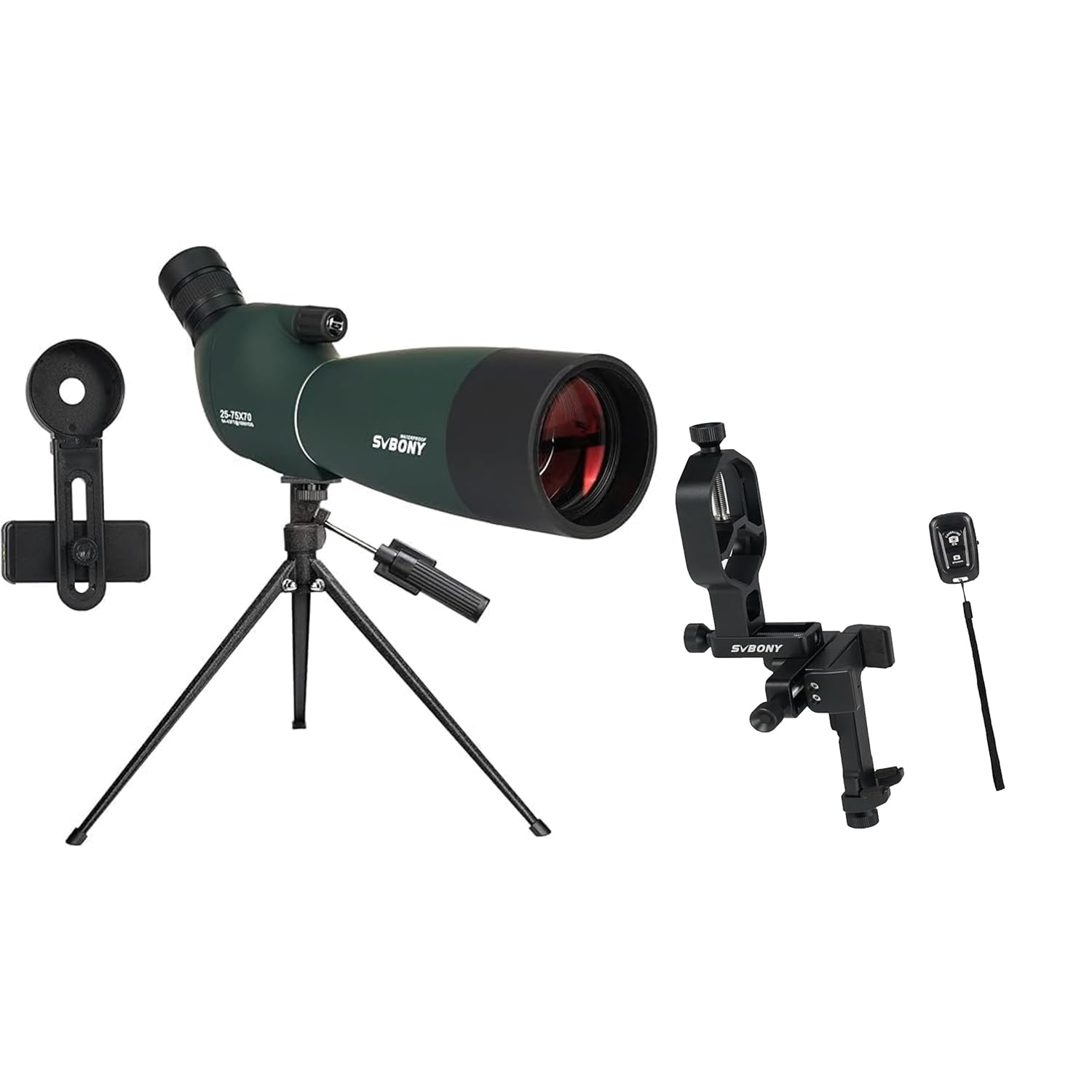 SVBONY SV28 Plus Spotting Scopes Bundle with SV214 Pro Smartphone Adapter