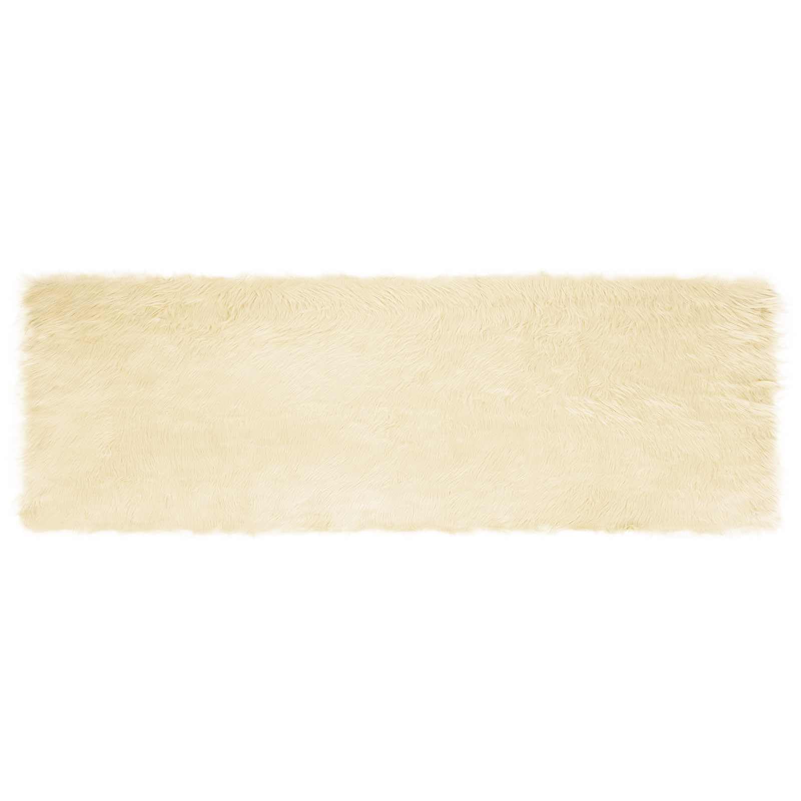 Tapis de couloir fausse peau de mouton pour une ambiance chambre cozy