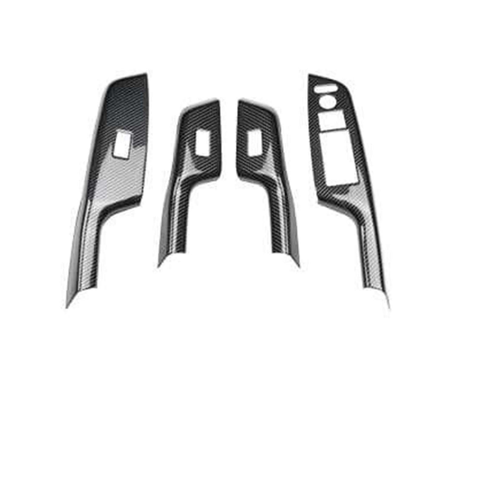 QBKGMEWCA Interior Trim Stickers Compatible for Civic 2012-2016 9th and 9.5th Generation Carbon Fiber and Wood(Type10 4pcs)