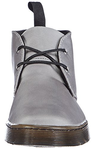 Dr. Martens - Daytona Satin Silver, Stringata Alta...