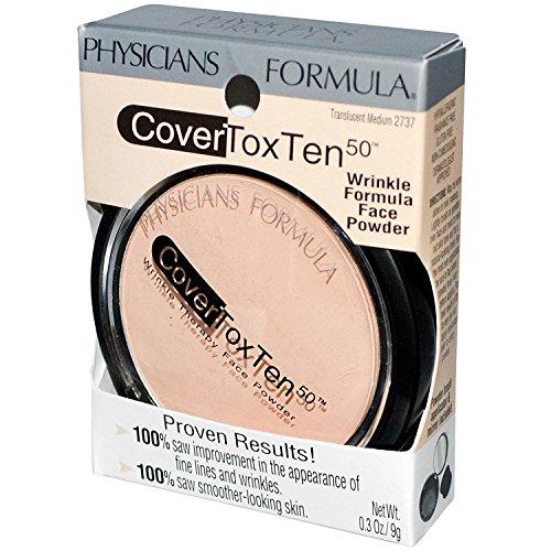 Physicians Formula, CoverToxTen50 (CoverToxTen 50) Translucent Medium 2737, 0.3 oz (9g) - Wrinkle Formula Face Powder