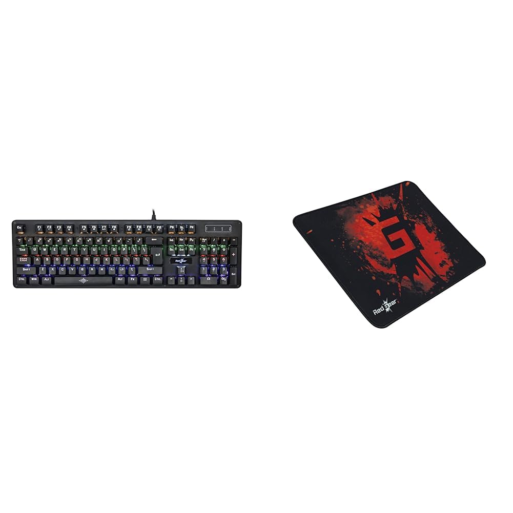 Redgear Shadow Amulet Mechanical Keyboard with Clicky Blue Switch, Rainbow Led Modes, Windows Keyloc-image-43