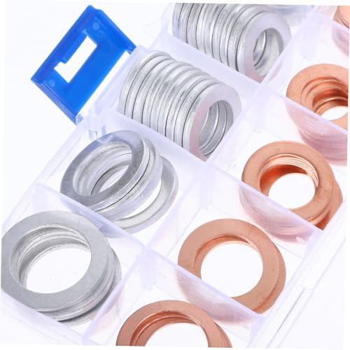 Juntas de drenaje de aceite POPETPOP de aluminio para sellado de motor de coche 7