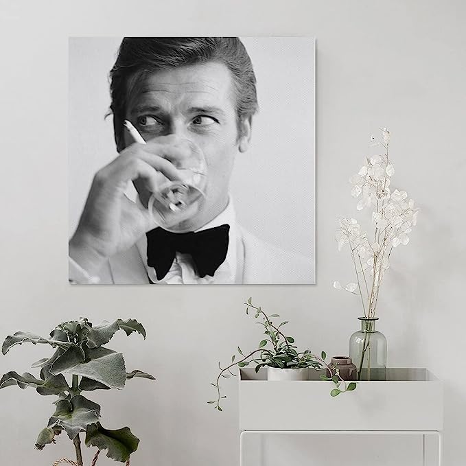 roger moore cigarette photo Amazon.com: Black and White Poster Smoking Poster Roger Moore Shaken Not  Stirred Print Canvas Painting Wall Art Poster for Bedroom Living Room Decor  (unframed,10x10 inch): Posters & Prints
