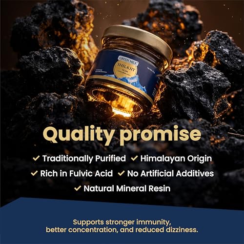 Image of Green Milk Shilajit Resin for Daily Vitality, Stamina & Men's Wellness Support | Purified Himalayan Shilajit with Natural Fulvic Acid | Ayurvedic Rejuvenation Resin | 20g