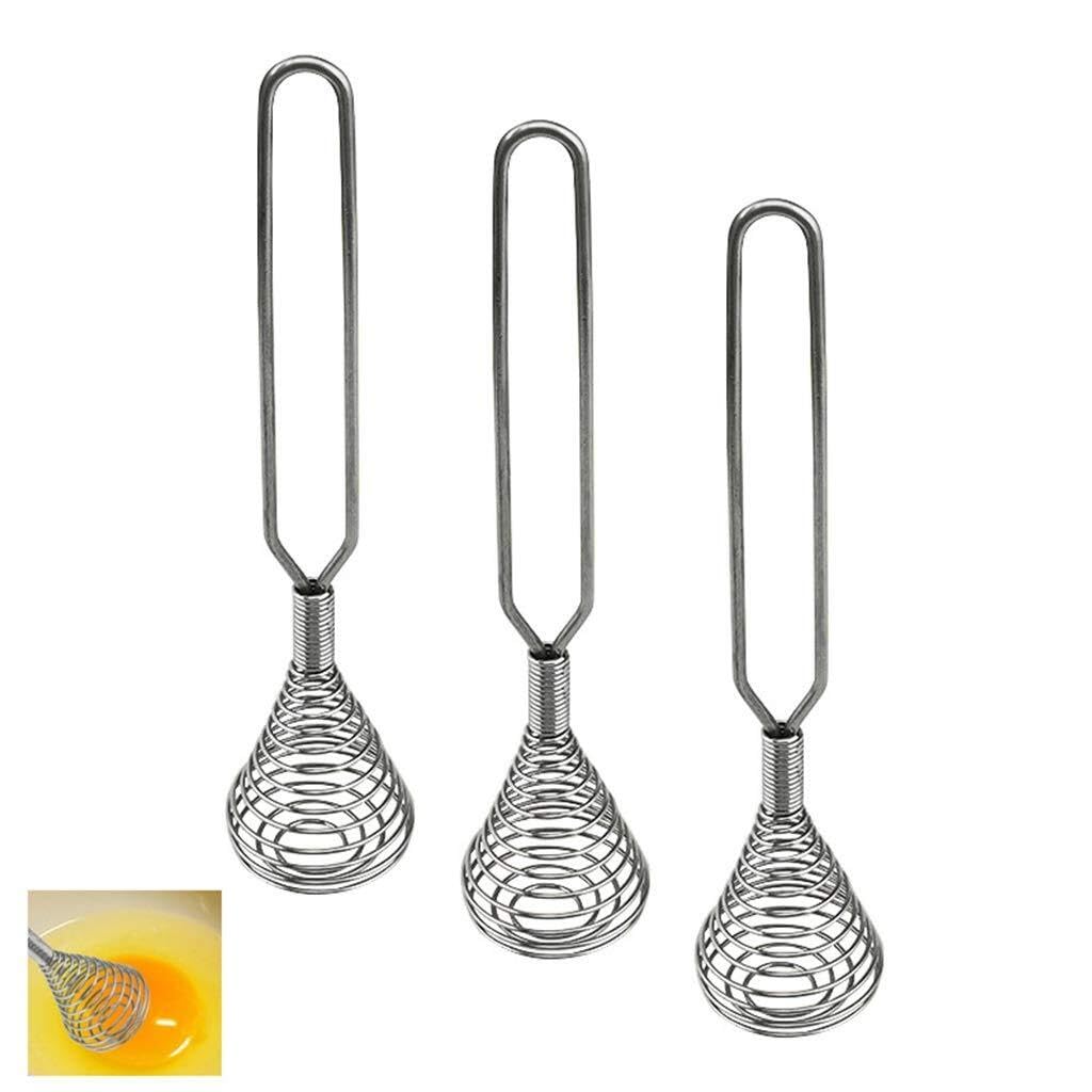 Schneebesen Rührbesen Küchen-Push-Spirale, Manuelles Schneebesen-Werkzeug, Tragbarer Mixer for Milchgetränke, Kaffee, Milchshake, Aufschäumer, Kochen, Backen Zu Hause Handschneebesen