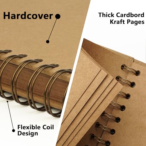 Yopih 7 X 7 Inch Hardcover Kraft Blank Page Diy Scrapbook Photo Album thumb #2