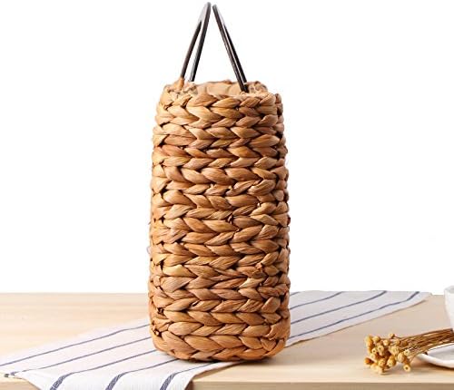 Cayla 手織り ストロー ラージ ホーボーバッグ 女性用 ラウンドハンドル リング トト レトロ サマー ビーチ ストローバッグ