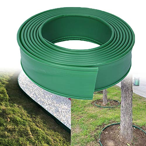 Flexible Kunststoff Garteneinfassungsleiste - Rasenkante Landschaftszaun mit Gliederschnallen zur einfachen Trennung von Gras und Stein und witterungsbeständig ideal für Gartenbegrenzungen