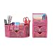 Produktbild EasyPAG Schreibtisch-Organizer aus Netzstoff, 2-teiliges Set  vielseitiger Schreibtisch-Organizer und 3 Etagen, kleine Schublade, Aufbewahrungsbehälter, Pink