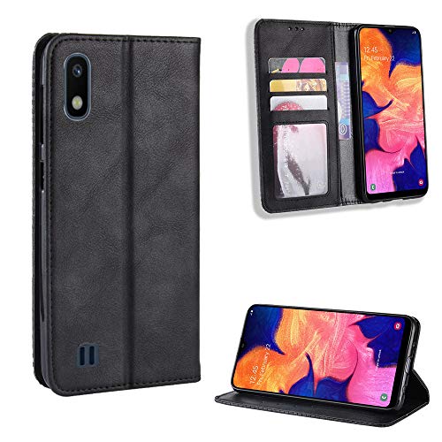 Cover per Samsung Galaxy A10 ,Custodia in Pelle Custodia per Samsung SM-A105FN/DS Galaxy A10 2019 / SM-A105F/DS SM-A105G/DS SM-A105M/DS SM-A105F SM-A105G SM-A105M SM-A105N Custodia Case Cover Black