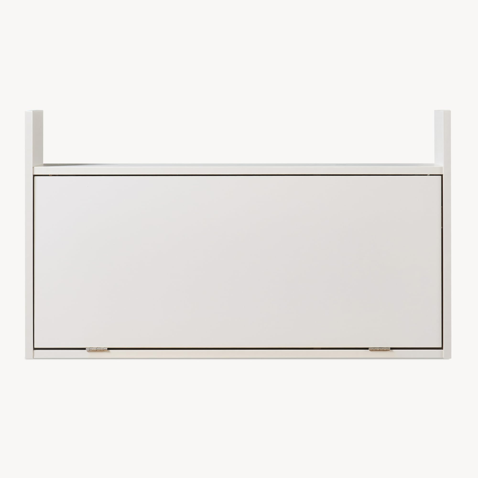 [en.casa] Bureau Mural Rabattable pour Ordinateur Portable Table Pliante avec Espace de Rangement Coiffeuse Panneau de Particules 48 x 83 x 48 cm Beige