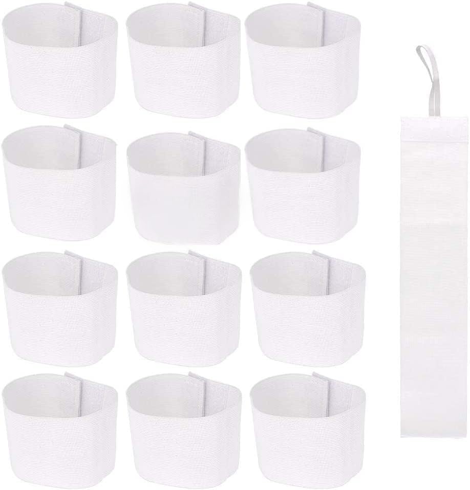 Wrzbest White Armbands Soccer Football Rugy Captain Armbands Mourning Armband for Multipurpose Use,DIY,Restaurant,Team Sport,Hospital,School-image-2