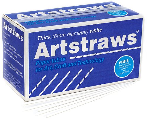 Artstraws - Tubi di Carta in Confezione Risparmio, Colore: Bianco