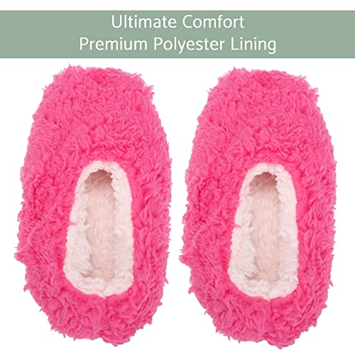 Elanze Designs Two Tone Womens Plush Lined Cozy Non Slip Indoor Soft Slippers2