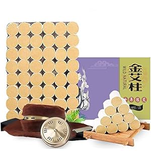 Pure Natural Moxibustion, 54 Rolls Sticks Pure Moxa 10-Years Purity 60:1 Ratio,with 1 Portable moxibution box