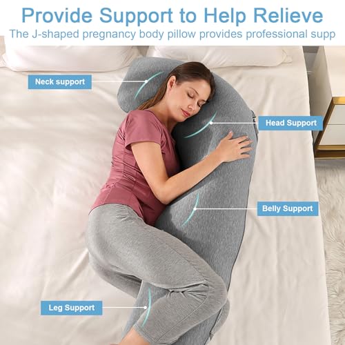 SHANNA Schwangerschaftskissen Seitenschläferkissen Stillkissen Fütternkissen mit Baumwolle Bezug,...