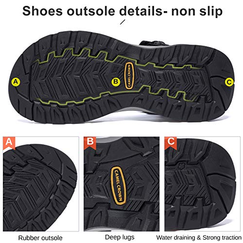 CAMEL CROWN Waterproof Hiking Sandals Women Arch Support Sport Comfortable Walking Water Sandals for Beach Travel Athletic4