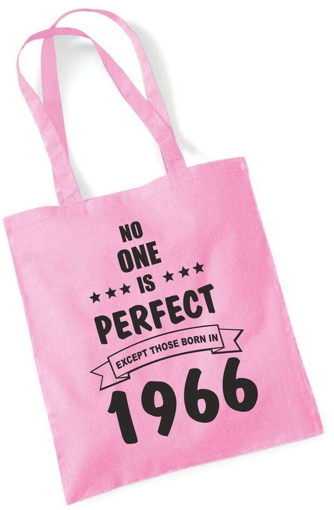 Fun Birthday Gift Present Tote Shopping Cotton Bag No One Is Perfect Except Those Born In Year 1966
