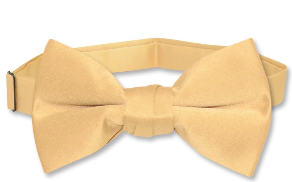 Vesuvio Napoli BOY'S BOWTIE Solid GOLD Color Youth Bow Tie