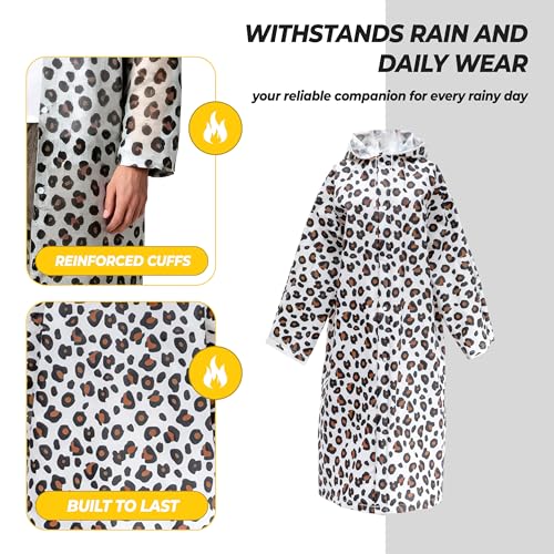 FZSECRIU 2 Stück regencape leo,regenponcho damen,regenponcho festival,regenmantel damen wasserdicht,regencape damen,regenmantel