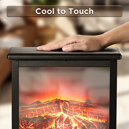 Suburbs TS17Q Infrared Electric Fireplace Stove, 19" Freestanding Stove Heater with 3-Sided View, Realistic Flame, Overheating Protection, CSA Certified, for Small Spaces, Bedroom - 1500W — photo 6