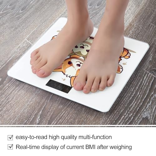 Báscula digital de baño con diseño Corgi y vidrio templado miniatura 5