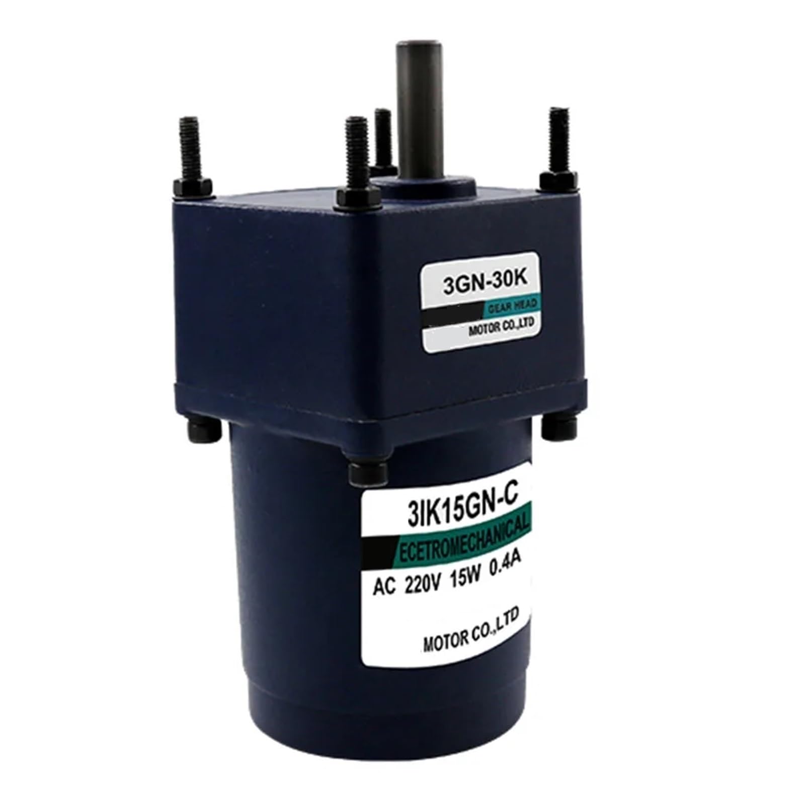 Motorreductor de CA de 220 V y 15 W, con condensador, motor monofásico, motor de velocidad fija(60RPM only motor)