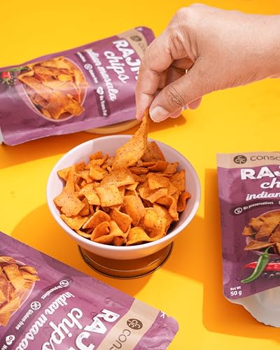 Image of Conscious Food Rajma Chips | 50g | Protein-Packed & Crunchy Snack | Made with 100% Rajma Flour | Gluten-Free, Cholesterol-Free | No Artificial Additives |