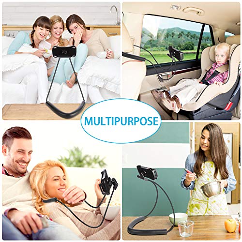 Yunlejp Gooseneck Lazy Neck Phone Holder,Universal Mobile Phone Stand, Lazy Bracket, Flexible Mount Stand,Universal Mobile Phone Stand With Remote For Taking Videos & Group Photos (Black) #TOP7