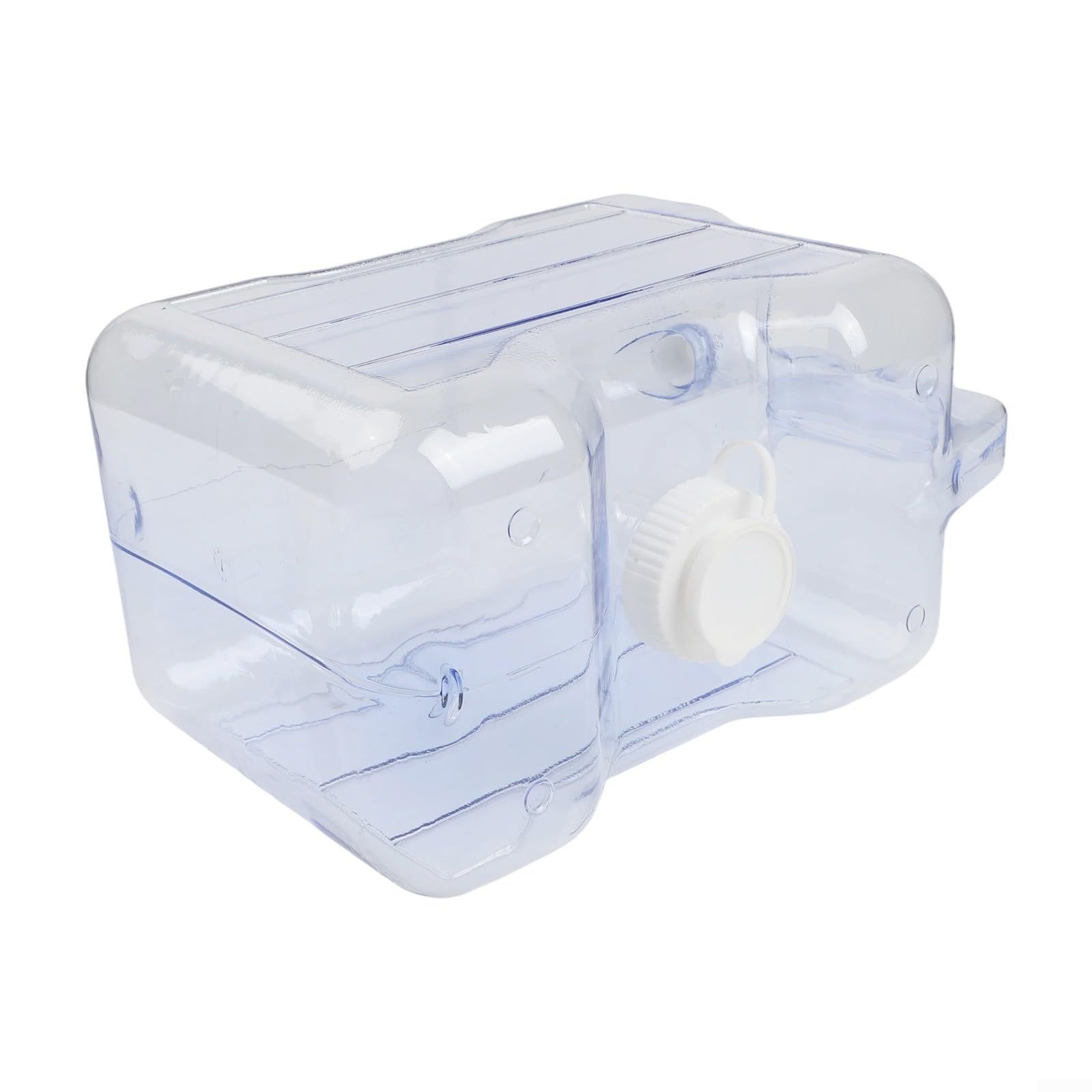 Kühlschrank Wasserspender mit Hahn, Durchsichtiger Kunststoff Getränkespender 3-7.5L, Platzsparender Wasserbehälter für Küche, Einfacher Transport und Befüllung, Blau(7.5L)