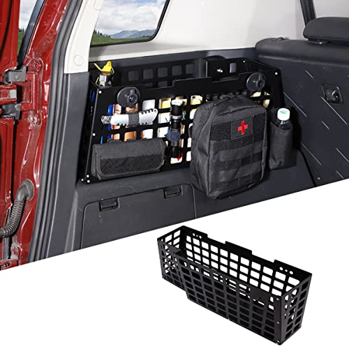 Fgtagtal Fit for Toyota FJ Cruiser 2007-2021 Trunk Storage Holder, Rear Left Storage Organizer, Aluminum Alloy Multifunctional Storage Mount for More Trunk Space, Black