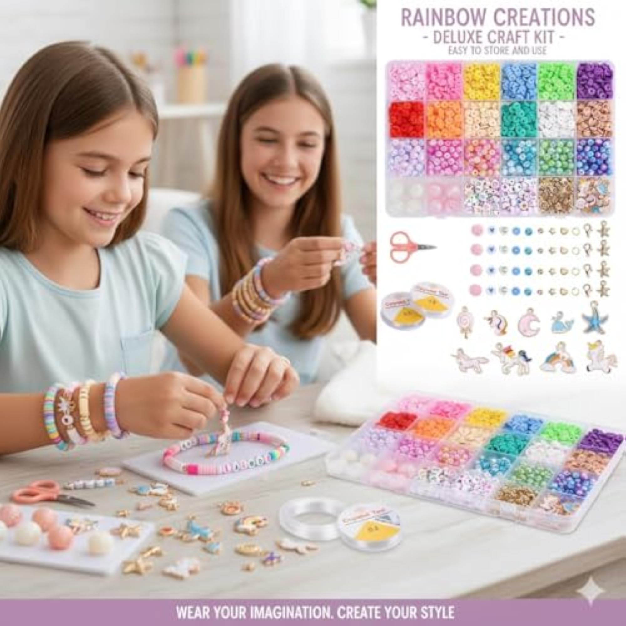 DIY Unicorn Bracelet Making Kit for Kids Age 6-12