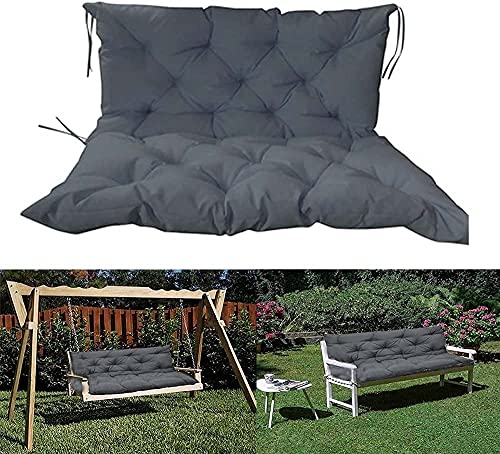 Coussin de banc de jardin avec dossier pour balancelle d'extérieur 2-3 places