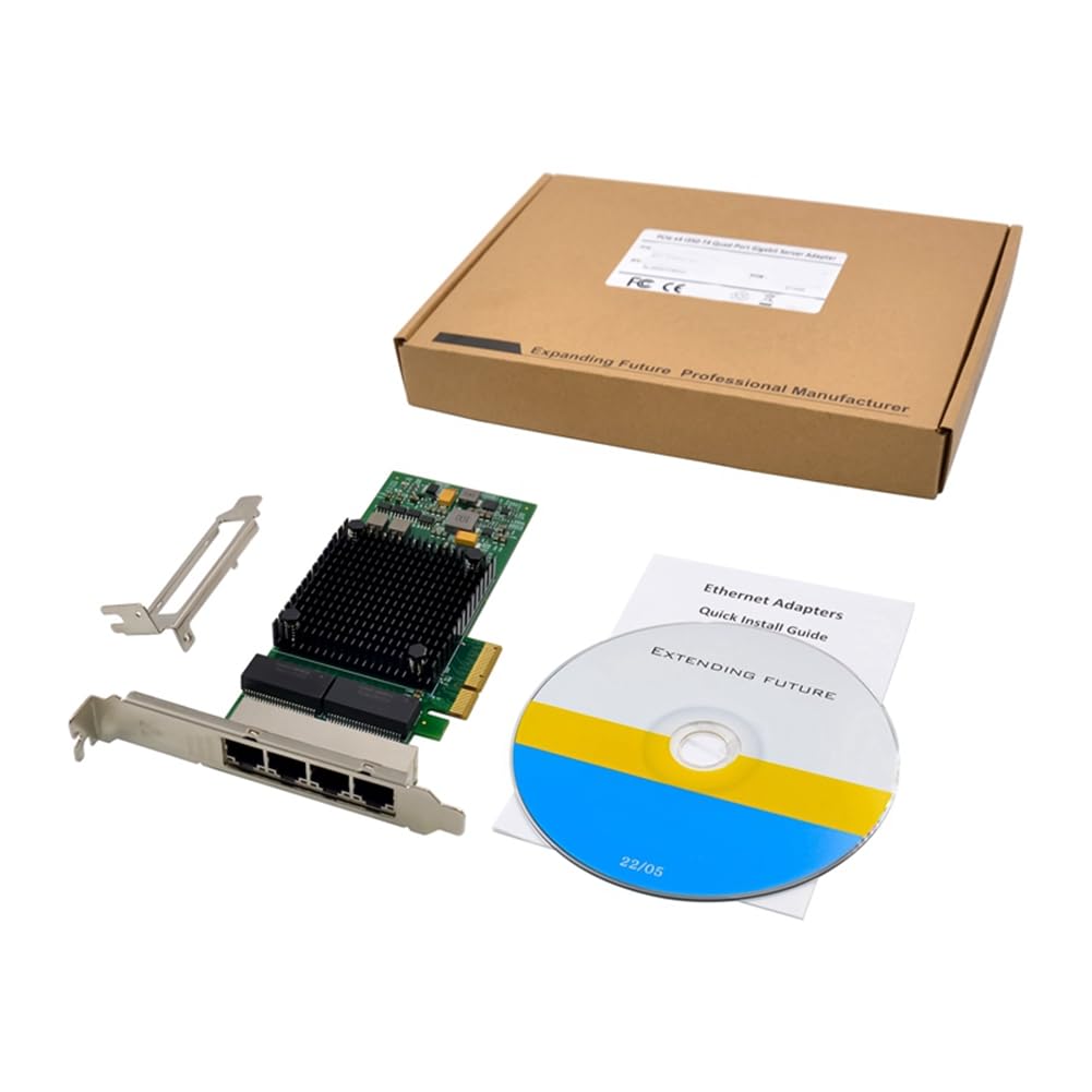 I350-T4 PCI-E X4 Gigabit Four Port Gigabit Server Network Card RJ45 Gigabit Industrial View Server Network Card Easy to Use-image-16